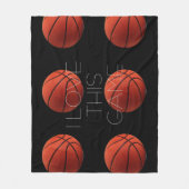 I Liebe Basketball Nah-up Fleecedecke (Vorderseite)
