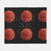 I Liebe Basketball Nah-up Fleecedecke (Vorderseite (Horizontal))