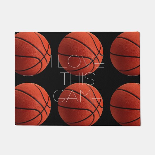 I Liebe Basketball Nah-up Fußmatte (Vorderseite)