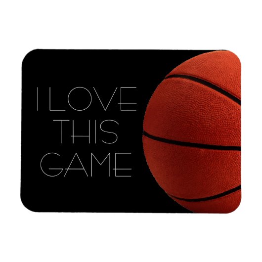 I Liebe Basketball Nah-up Magnet (Horizontal)