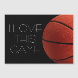 I Liebe Basketball Nah-up Magnetkarte