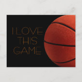 I Liebe Basketball Nah-up Postkarte (Vorderseite)