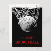 I Liebe Basketball Postkarte (Vorne/Hinten)