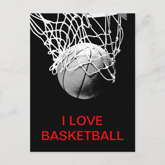 I Liebe Basketball Postkarte (Vorderseite)