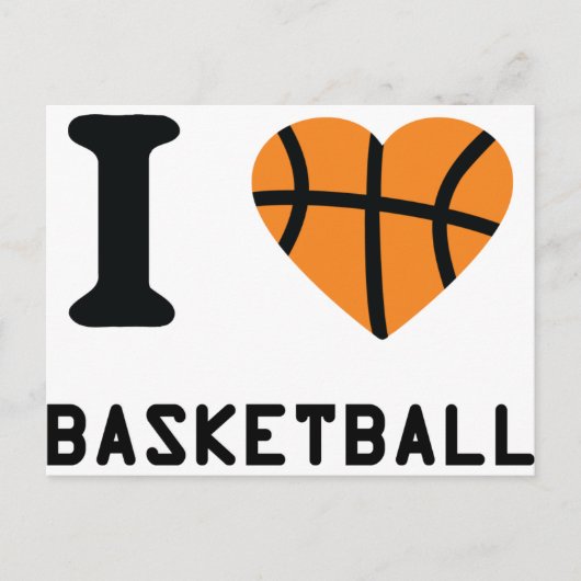 I Liebe Basketball Postkarte (Vorderseite)