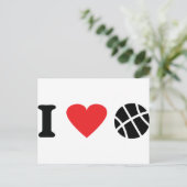 I Liebe Basketball Postkarte (Stehend Vorderseite)