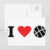 I Liebe Basketball Postkarte (Vorne/Hinten)