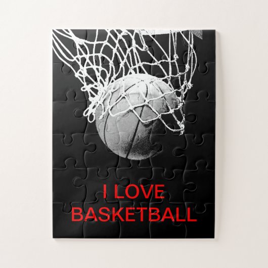 I Liebe Basketball Puzzle (Vertikal)