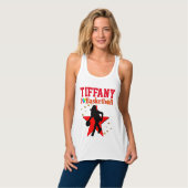 I LIEBE BASKETBALL RED PERSONALISIERT TANK TOP (Vorderseite Vollansicht)