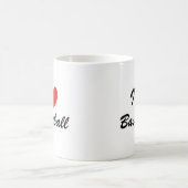 I Liebe Basketball Sporttypografie Kaffee Tasse (Mittel)