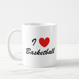 I Liebe Basketball Sporttypografie Kaffee Tasse
