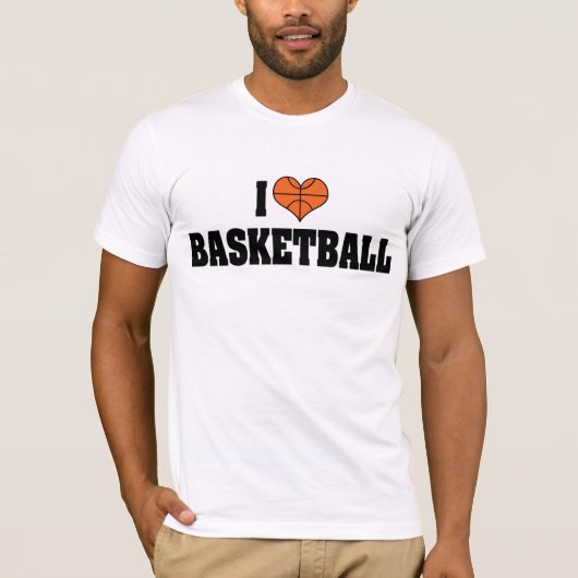I Liebe Basketball T - Shirt (Vorderseite)