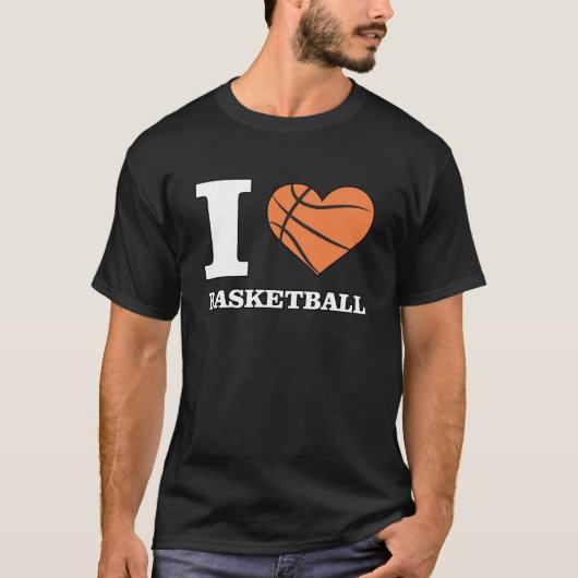 I Liebe Basketball T-Shirt (Vorderseite)
