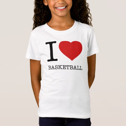 I LIEBE BASKETBALL T-Shirt (Vorderseite)