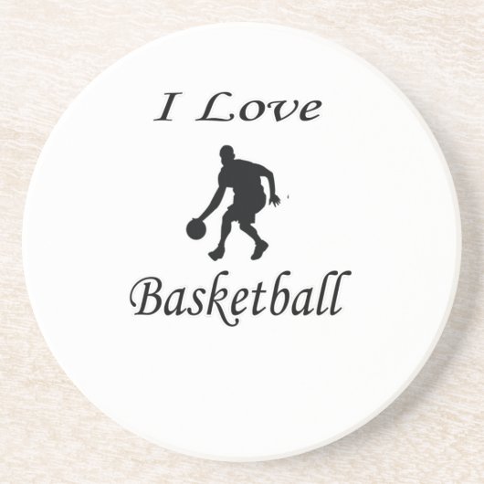 I Liebe Basketball Untersetzer (Vorne)