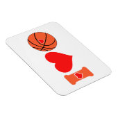 I Liebe Basketballmagnet Magnet (Rechte Seite)