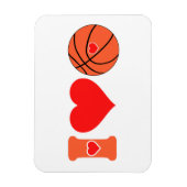 I Liebe Basketballmagnet Magnet (Vertikal)