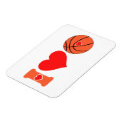 I Liebe Basketballmagnet Magnet (Linke Seite)