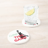 I Liebe Basketballspiel Getränkeuntersetzer (Seite)