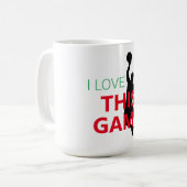 I Liebe Basketballspiel Kaffeetasse (Vorderseite Links)