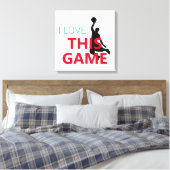 I Liebe Basketballspiel Leinwanddruck (Insitu (Schlafzimmer))