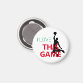 I Liebe Basketballspiel Magnet (Vorderseite/Rückseite)