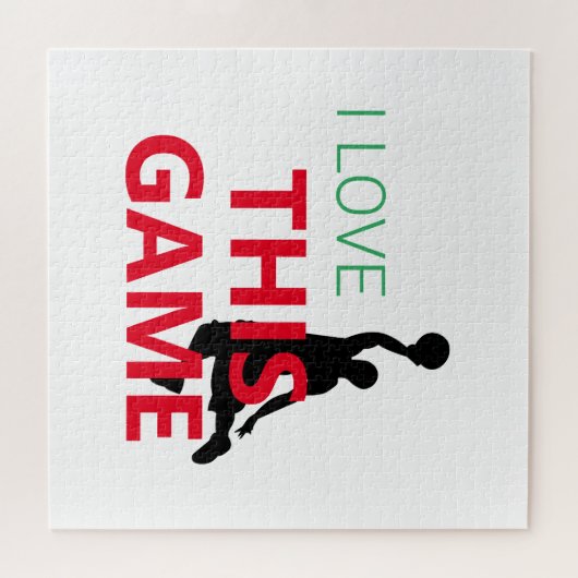 I Liebe Basketballspiel Puzzle (Horizontal)
