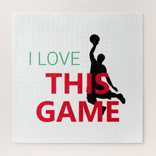 I Liebe Basketballspiel Puzzle (Vertikal)