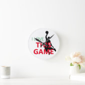 I Liebe Basketballspiel Runde Wanduhr (Zuhause)