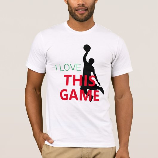 I Liebe Basketballspiel T-Shirt (Vorderseite)