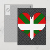 I Liebe Baskisch Postkarte (Vorne/Hinten)