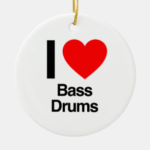 i Liebe Bass Drums Keramikornament