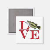 I Liebe Bass Magnet (Vorderseite/Rückseite)