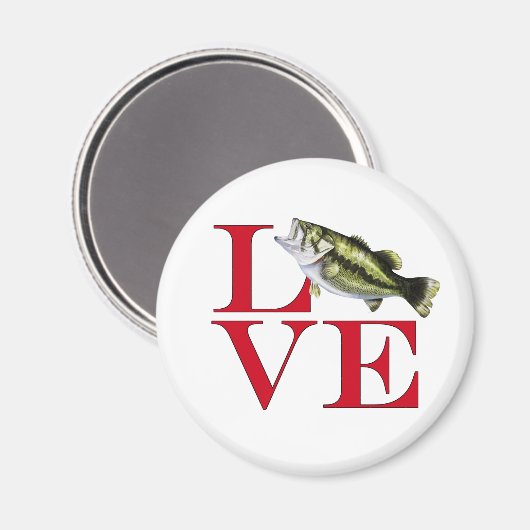 I Liebe Bass Magnet (Vorderseite/Rückseite)