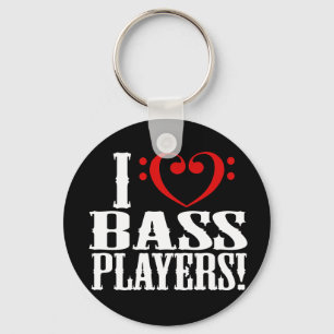 I Liebe-Bass-Spieler! Schlüsselanhänger