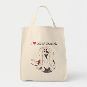 I Liebe Basset Tasche