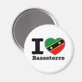I Liebe Basseterre Magnet (Vorderseite/Rückseite)