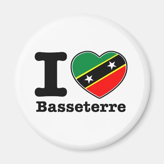I Liebe Basseterre Magnet (Vorne)