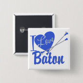 I Liebe Baton Button (Vorne & Hinten)