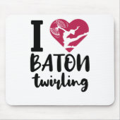 I Liebe Baton Twirling Mousepad (Vorne)