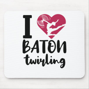 I Liebe Baton Twirling Mousepad