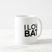 I LIEBE BATS Kaffee Tasse für Fledermausliebhaber (VorderseiteRechts)