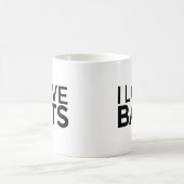 I LIEBE BATS Kaffee Tasse für Fledermausliebhaber (Mittel)