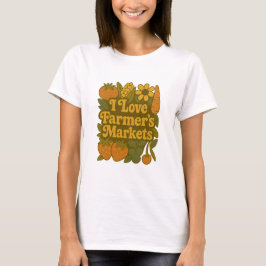 I Liebe Bauern Märkte Retro Harvest Art T-Shirt