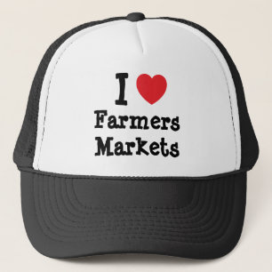 I Liebe Bauern Marktsegment personalisiert Truckerkappe