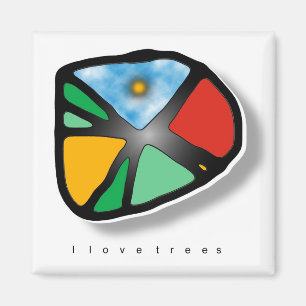 I LIEBE-BÄUME MAGNET