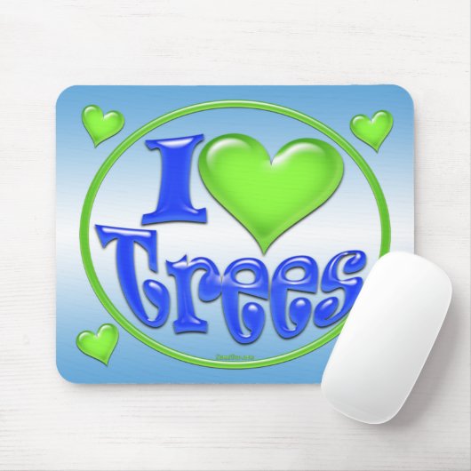 I Liebe-Bäume Mousepad (Mit Mouse)