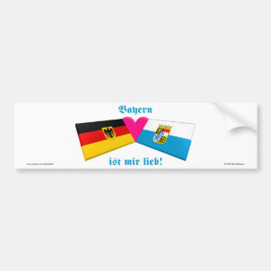 I Liebe-Bayern/Bayern ist-MIR lieb Autoaufkleber