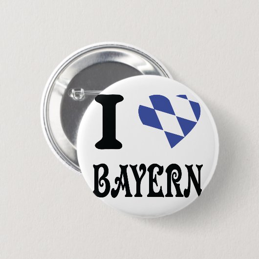 I Liebe Bayern Button (Vorne & Hinten)