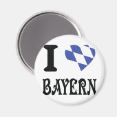 I Liebe Bayern Magnet (Vorderseite/Rückseite)
